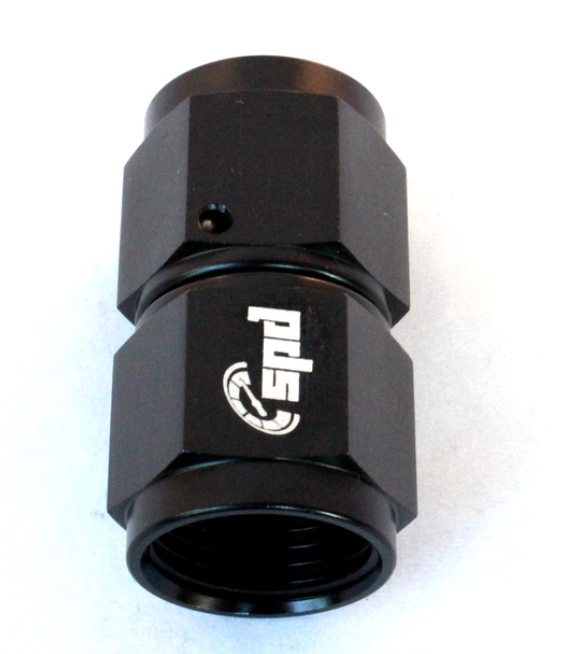 Raccord Union AN-6 Femelle à Femelle En Aluminium Anodisé Noir - Pour Ligne Carburant, Huile, Eau, Connexion Pivotante 360°