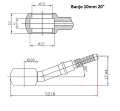 Durite de frein AN3 sur-mesure