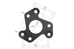 Adaptateur arbre de transmission Volvo 96mm vers boîte de vitesses ZF / GETRAG 110mm - Performance-shop