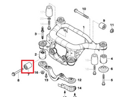 Silentblocs avant de différentiel polyuréthane BMW E46