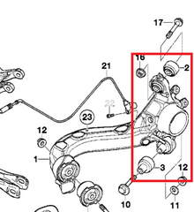 Silentblocs bras arrières supérieurs/inférieurs BMW E36/E46