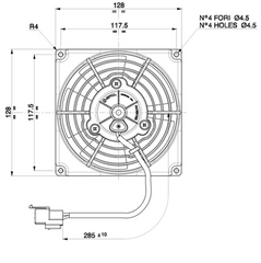 Ventilateur SPAL soufflant 115mm (4.5")