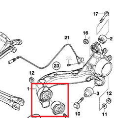 Silentblocs avant de bras arrières BMW E36/E46